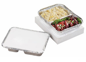 2 compartments box with carton lid