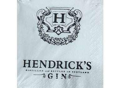 Hendrick's gin cocktail napkin