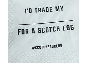Scotcheggclub event cocktail napkin