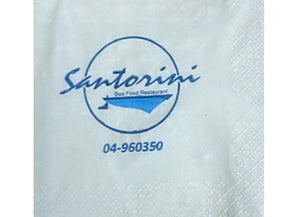 Santorini cocktail napkin