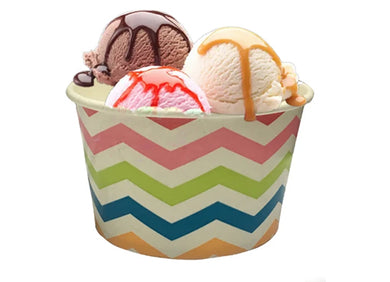 Colored ice cream box