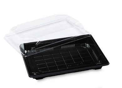 Tray Black with dome lid