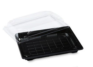 Tray Black with dome lid