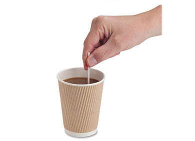 Plastic coffee stirrer