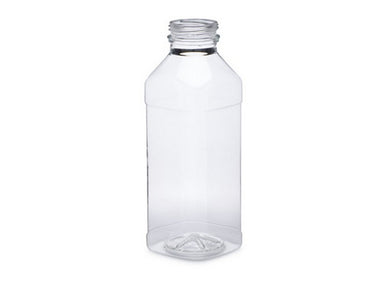 Square PET bottles with label panel