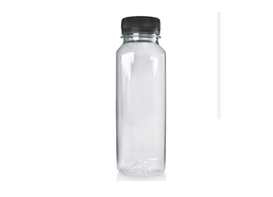 Square PET bottles without label panel