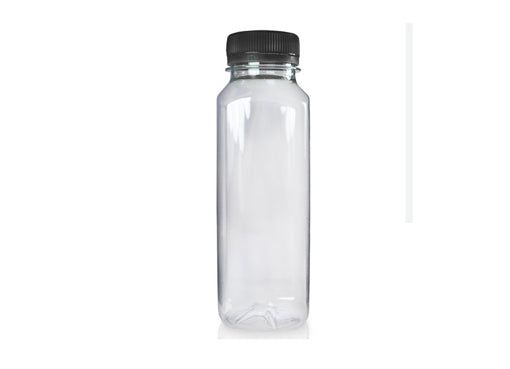 Square PET bottles without label panel
