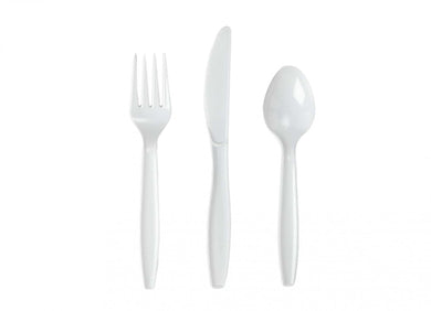CPLA white biodegradable cutlery