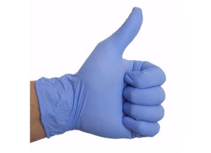 Nitrile glove powder free blue