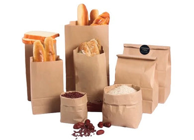 Paper bag kraft ribbed