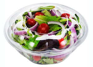 Salad bowls with separated lids