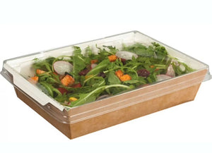 Rectangular box with separated plastic lid