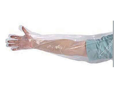 Glove PE Length 90 cm clear