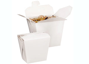 Fries & appetizers box white with hinged lid