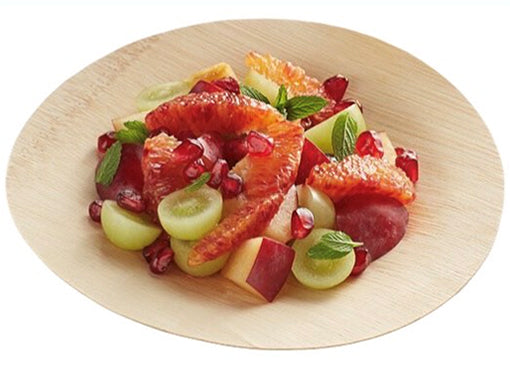High end round bamboo plate