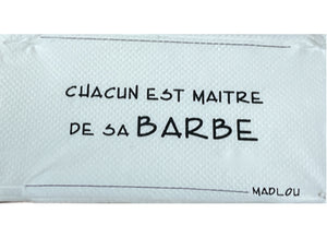 Madlou barbershop teal napkin