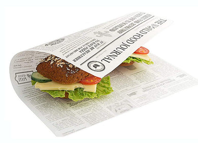 Greaseproof newspaper