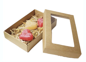 Rectangular box with separated lid and window