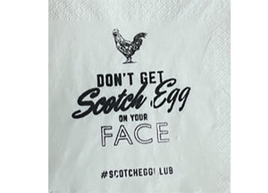 Scotch egg event cocktail napkin