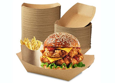 Coated kraft boat tray