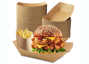 Coated kraft boat tray