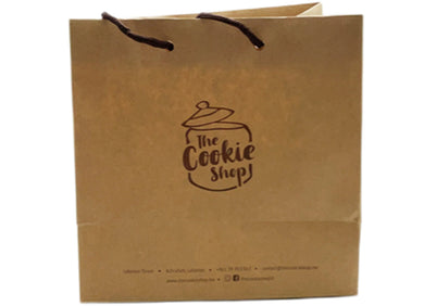 The cookie shop ribbed thick paper bags