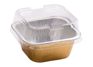 Square baking box with plastic lid