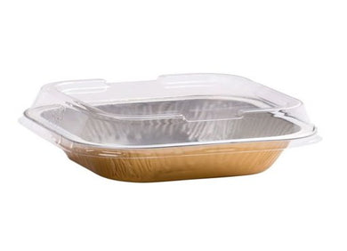 Rectangular baking box with plastic lid