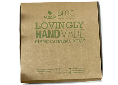 BMC hospital cafeteria pizza box