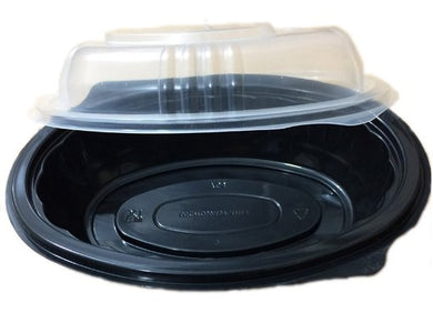 Oval microwaveable boxes
