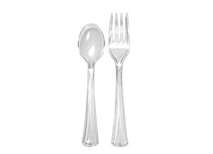 Clear mini cutlery