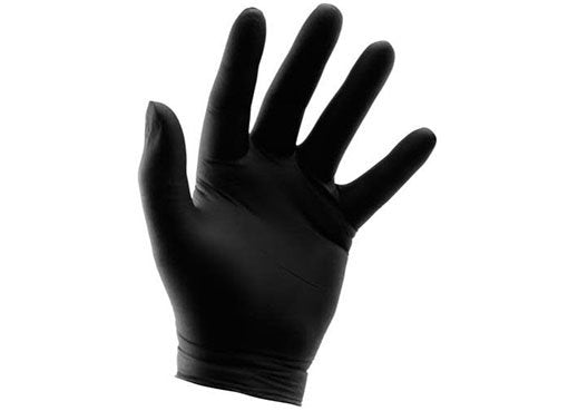 Nitrile glove powder free black