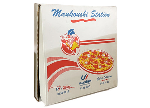 Mankouche station corrugated pizza box
