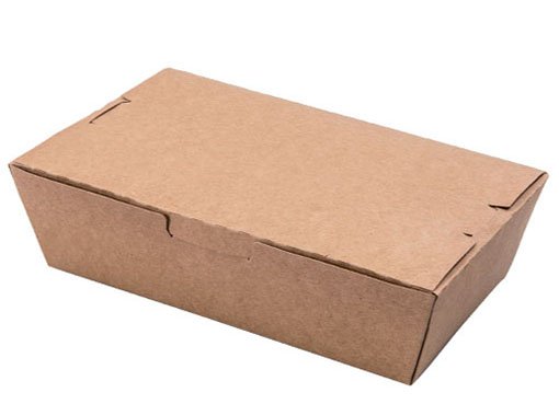 Sandwich box with flat hinged lid