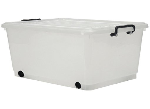 Storage box with wheels