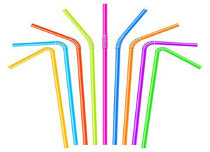 Wrapped plastic straw