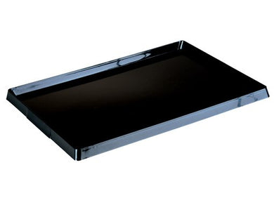 Plastic tray rectangular black