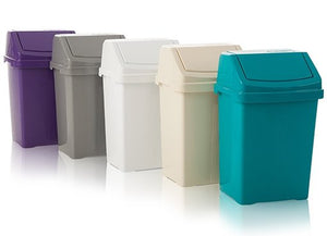 Trash bin with flip cover